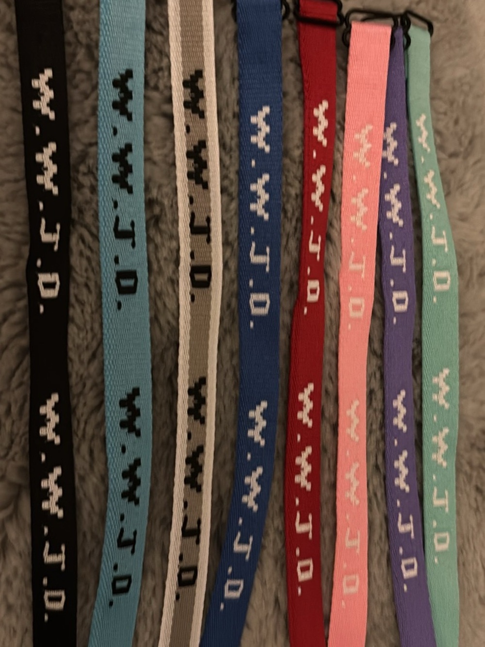 Kids Colorful Elastic Hair Ties - Pack of 9